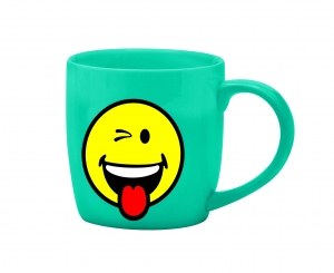 Zak Designs Smiley Tongue Out Winky Emoji Blue Espresso Mug 7.5cl RRP 3.99 CLEARANCE XL 1